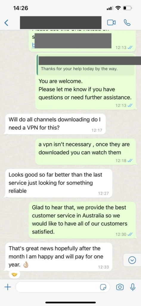 OMNIPTV WhatsApp Review